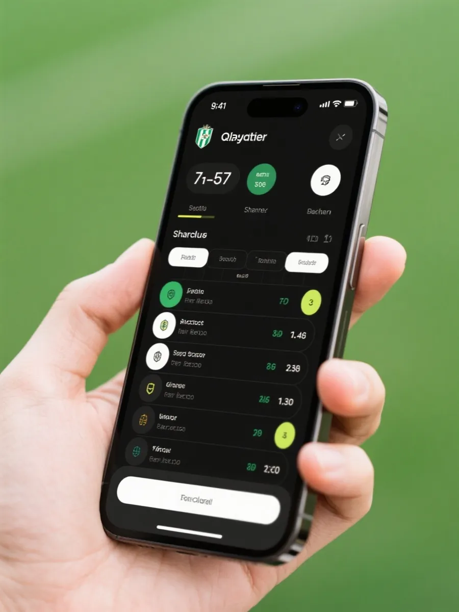 APP赛程与数据界面示意