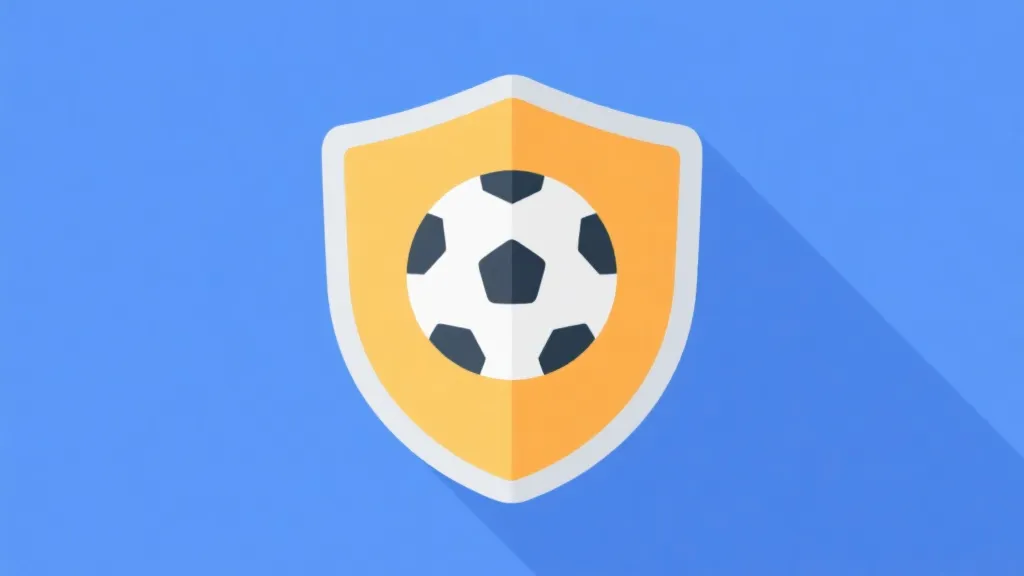 象征安全的盾牌与足球图标